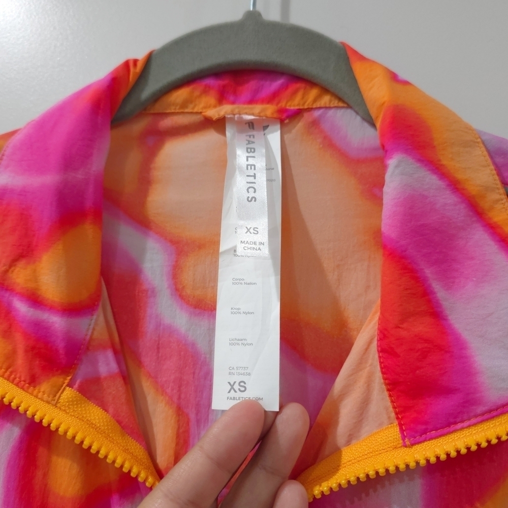 FABLETICS Flyweight Oversized Vibrant Pink and Orange Women's Jacket, Size XS - Picture 11 of 15